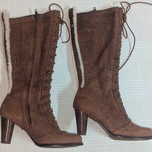 Women's UGG Boots Size 8 Leather/Sheepskin